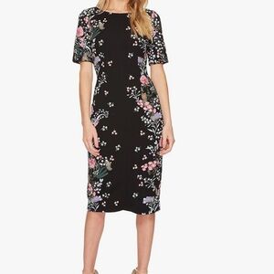 Adrianna Papell Women’s Floral Printed Sheath Midi Dress Size 12 NWT